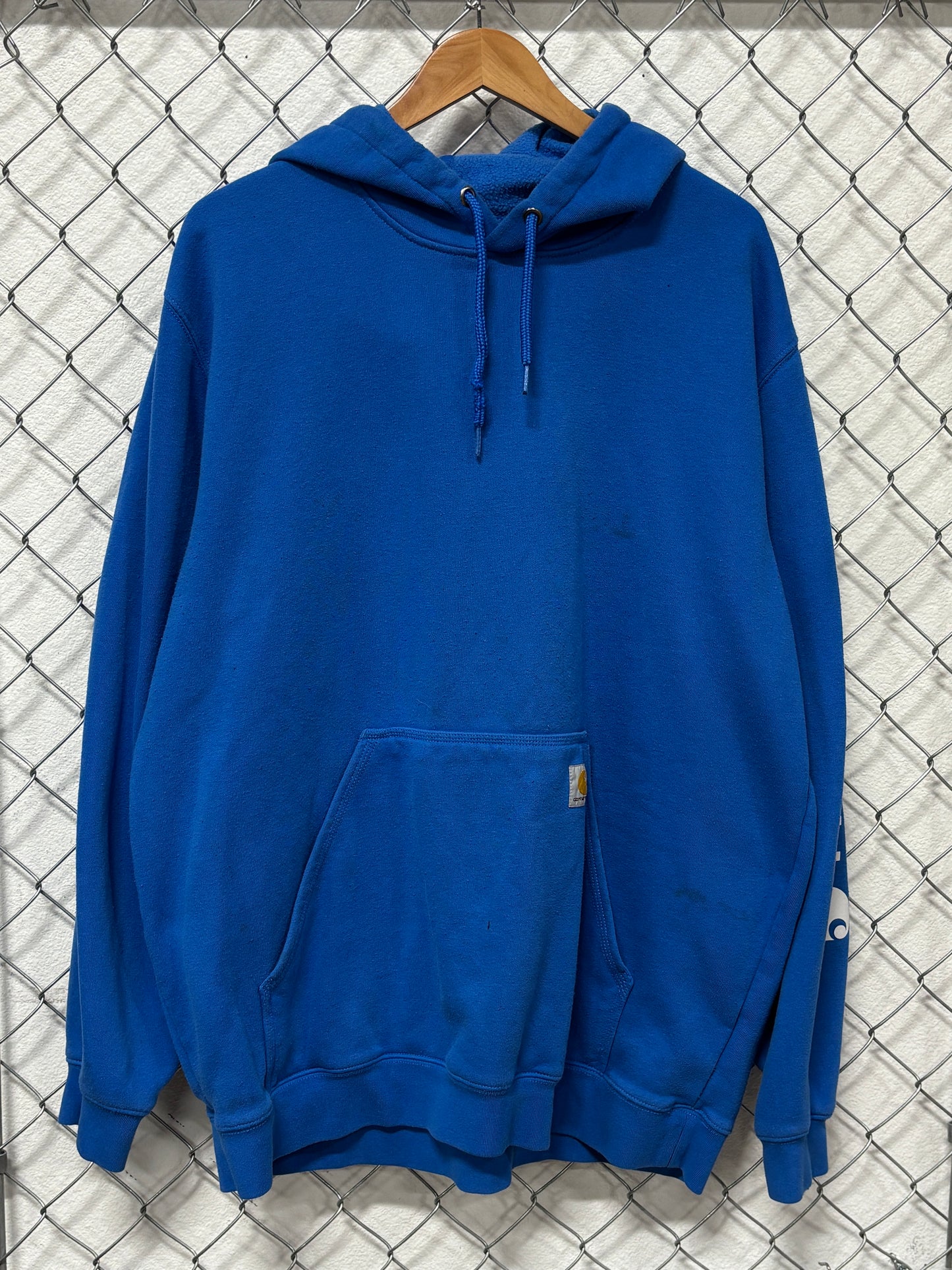 Carhartt Blue Loose Fit Classic Style Hoodie Size XL