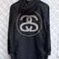 Stussy Black Double S Logo Windbreaker Jacket Size Small