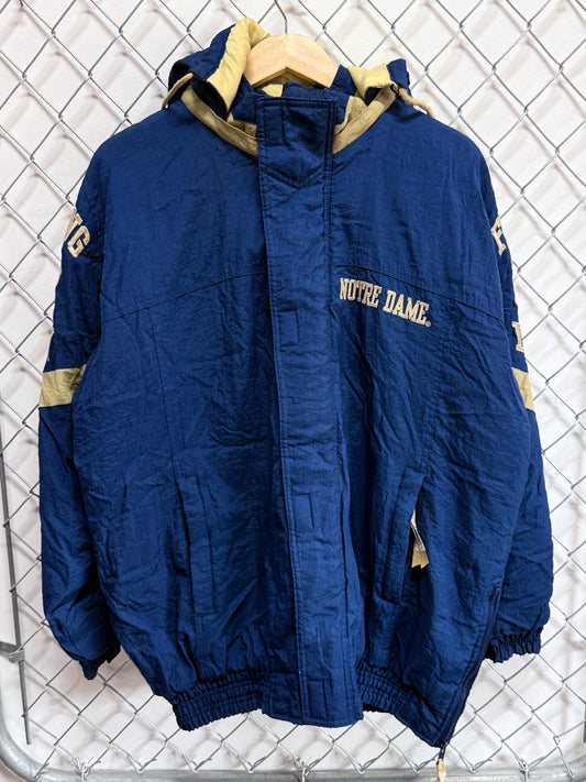 Vintage 90's Starter Notre Dame Fighting Irish Puffer Jacket Size Medium