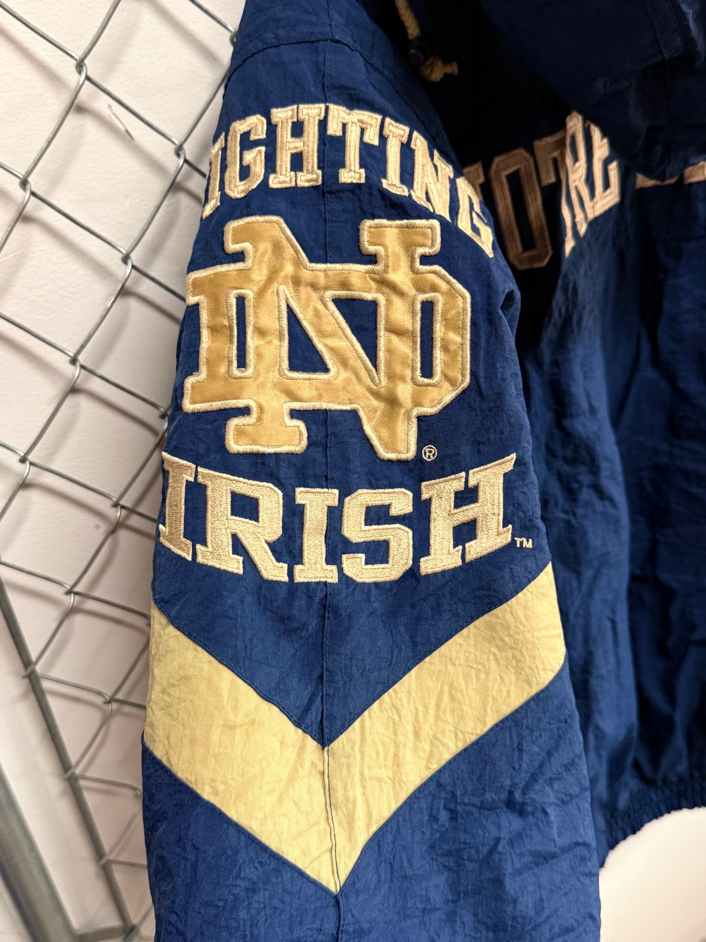 Vintage 90's Starter Notre Dame Fighting Irish Puffer Jacket Size Medium