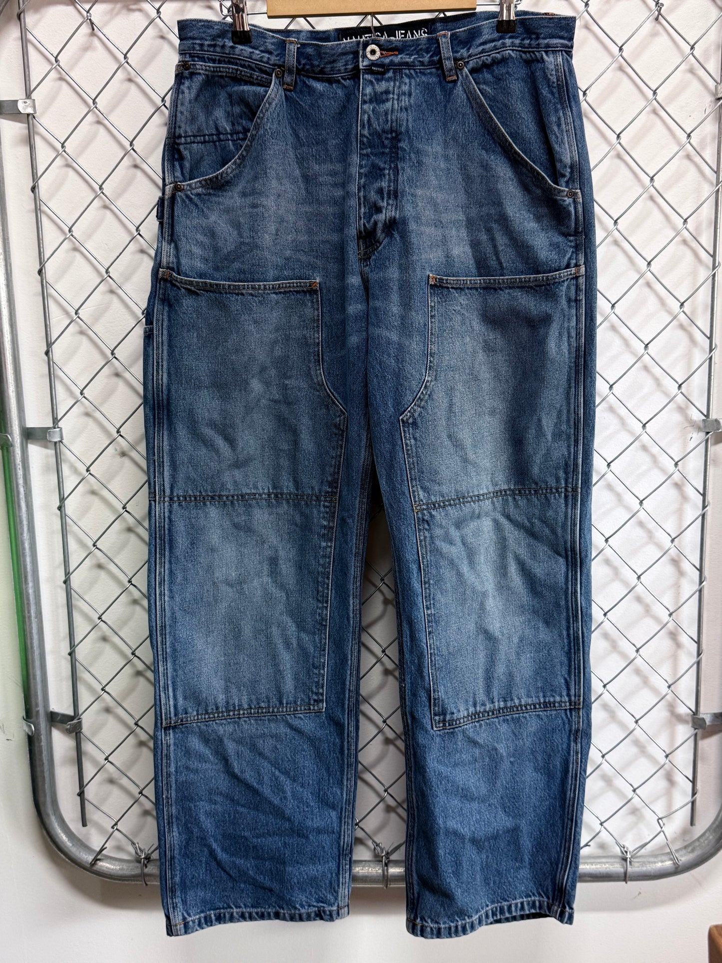 Y2K Nautica Denim Double Knee Carpenter Jeans Size 36x30