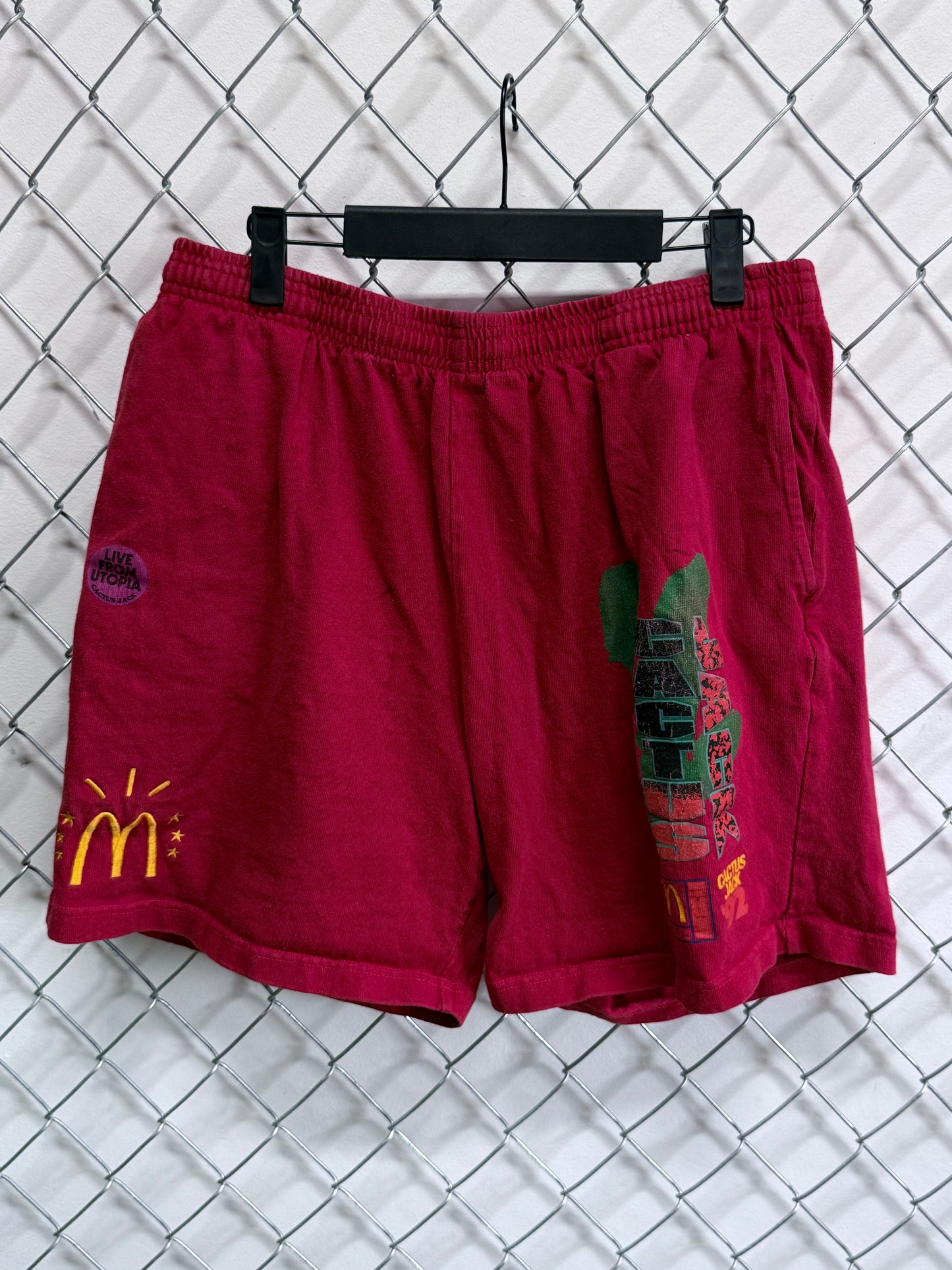 Travis Scott Cactus Jack McDonalds Red Shorts Size Large