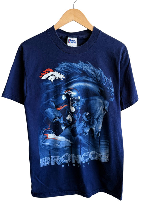 Vintage Y2K Denver Broncos Big Print NFL Logo Tee Size Medium