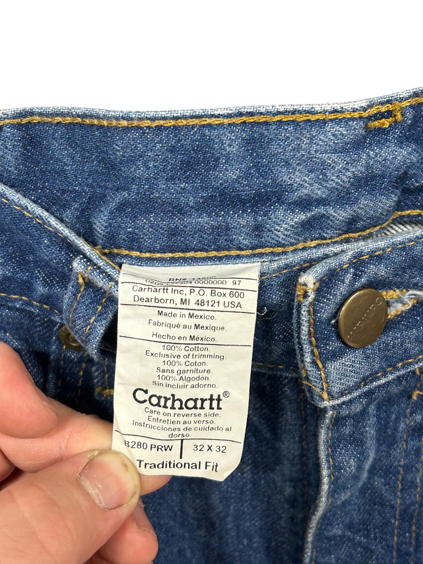 Vintage Carhartt Traditional Fit Carpenter Jeans Size 32x32
