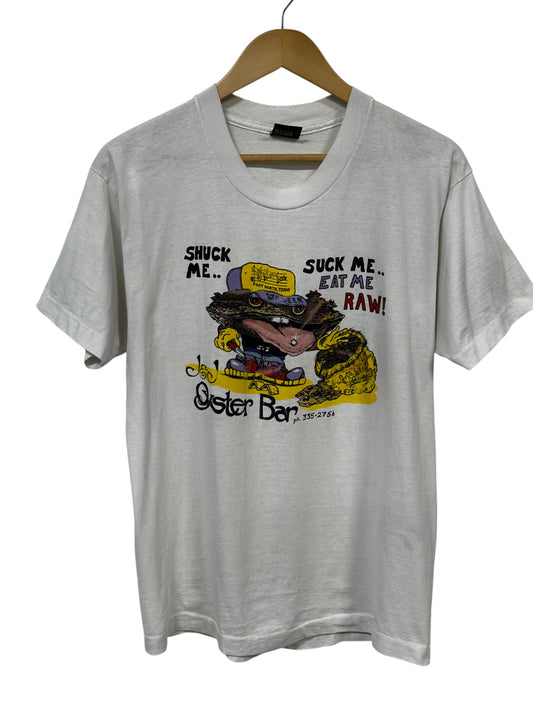 Vintage 80's Shuck Me Suck Me Oyster Bar Graphic Tee Size Large