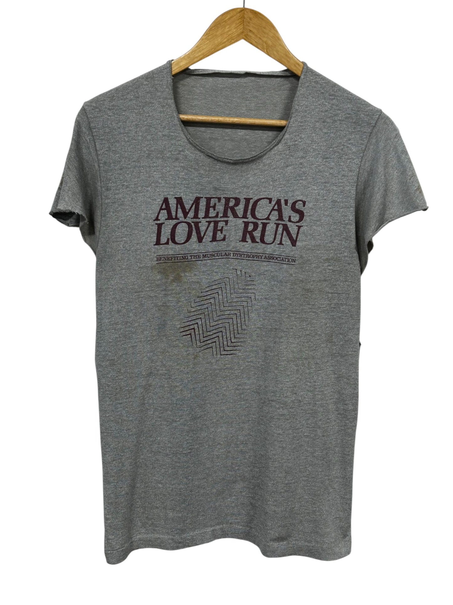 Vintage 80's America's Love Run Muscular Dystrophy Cutoff Tee Size Large