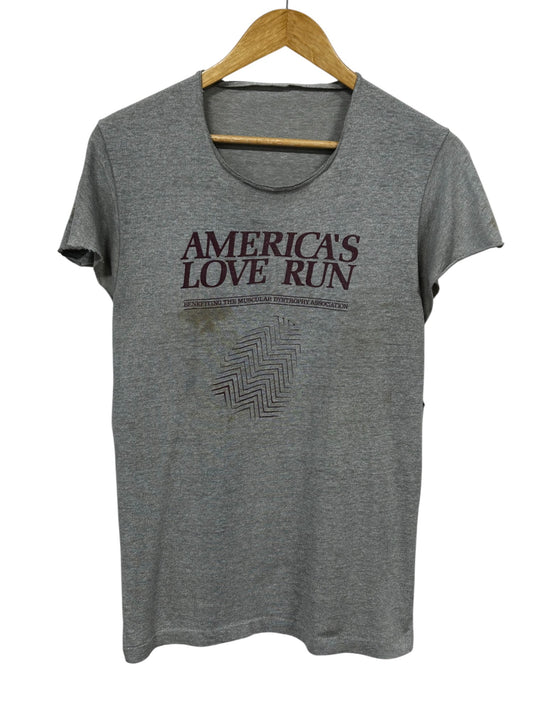 Vintage 80's America's Love Run Muscular Dystrophy Cutoff Tee Size Large