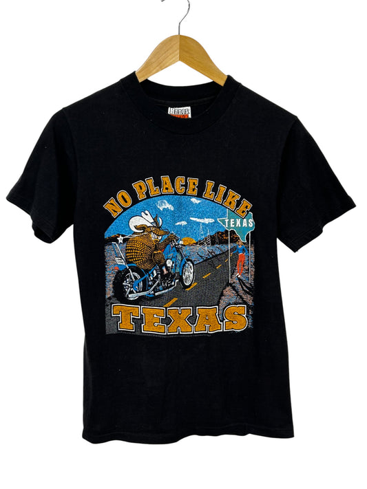 Vintage 80's Harley Davidson No Place Like Texas Armadillo Biker Tee Size Small