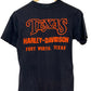 Vintage 80's Harley Davidson No Place Like Texas Armadillo Biker Tee Size Small