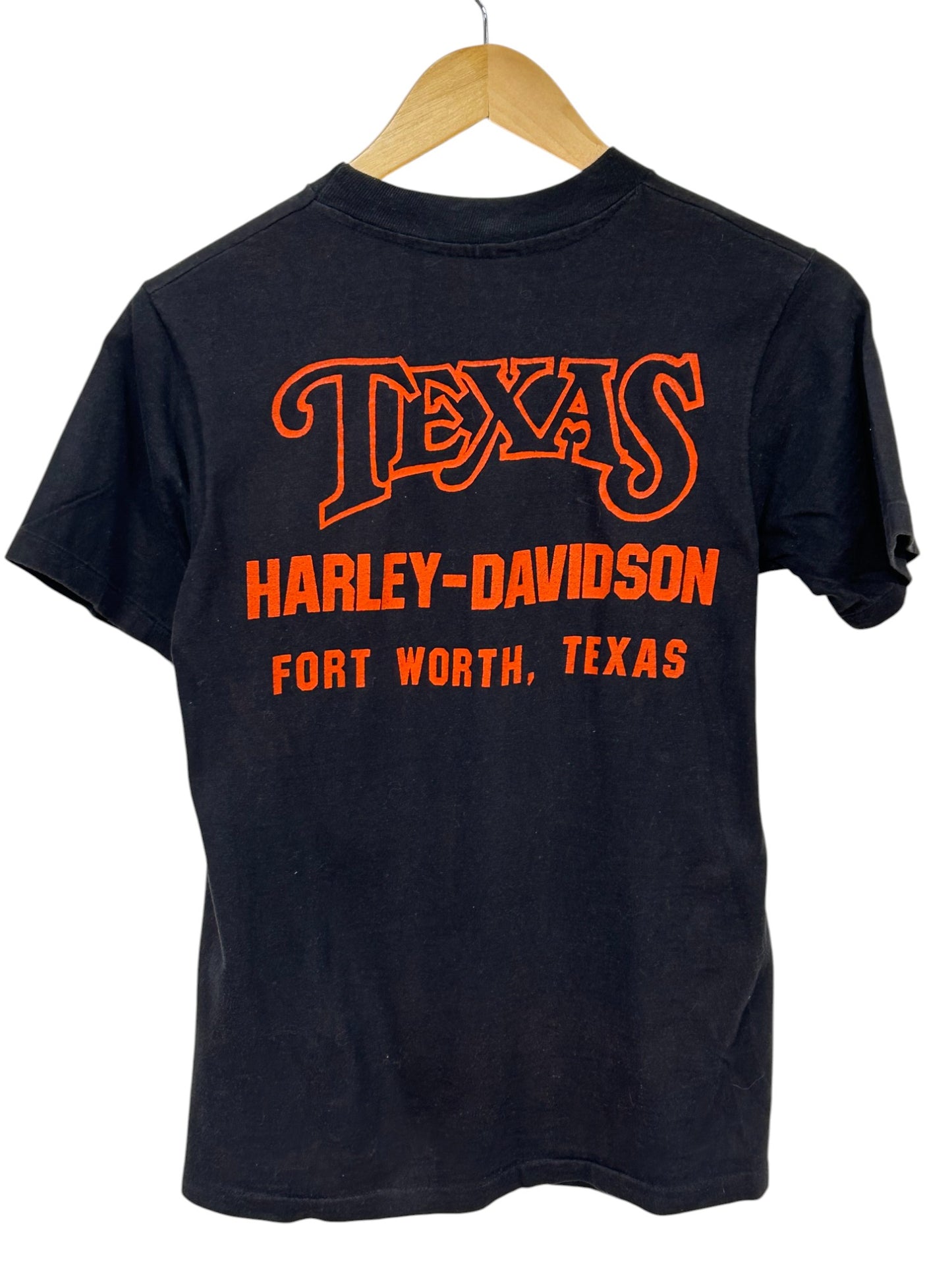 Vintage 80's Harley Davidson No Place Like Texas Armadillo Biker Tee Size Small