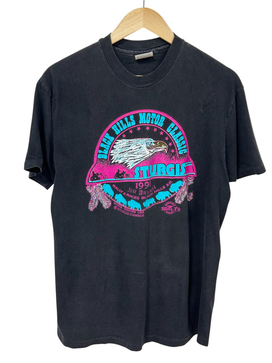 Vintage 1991 Harley Davidson Sturgis Black Hills Biker Tee Size Large