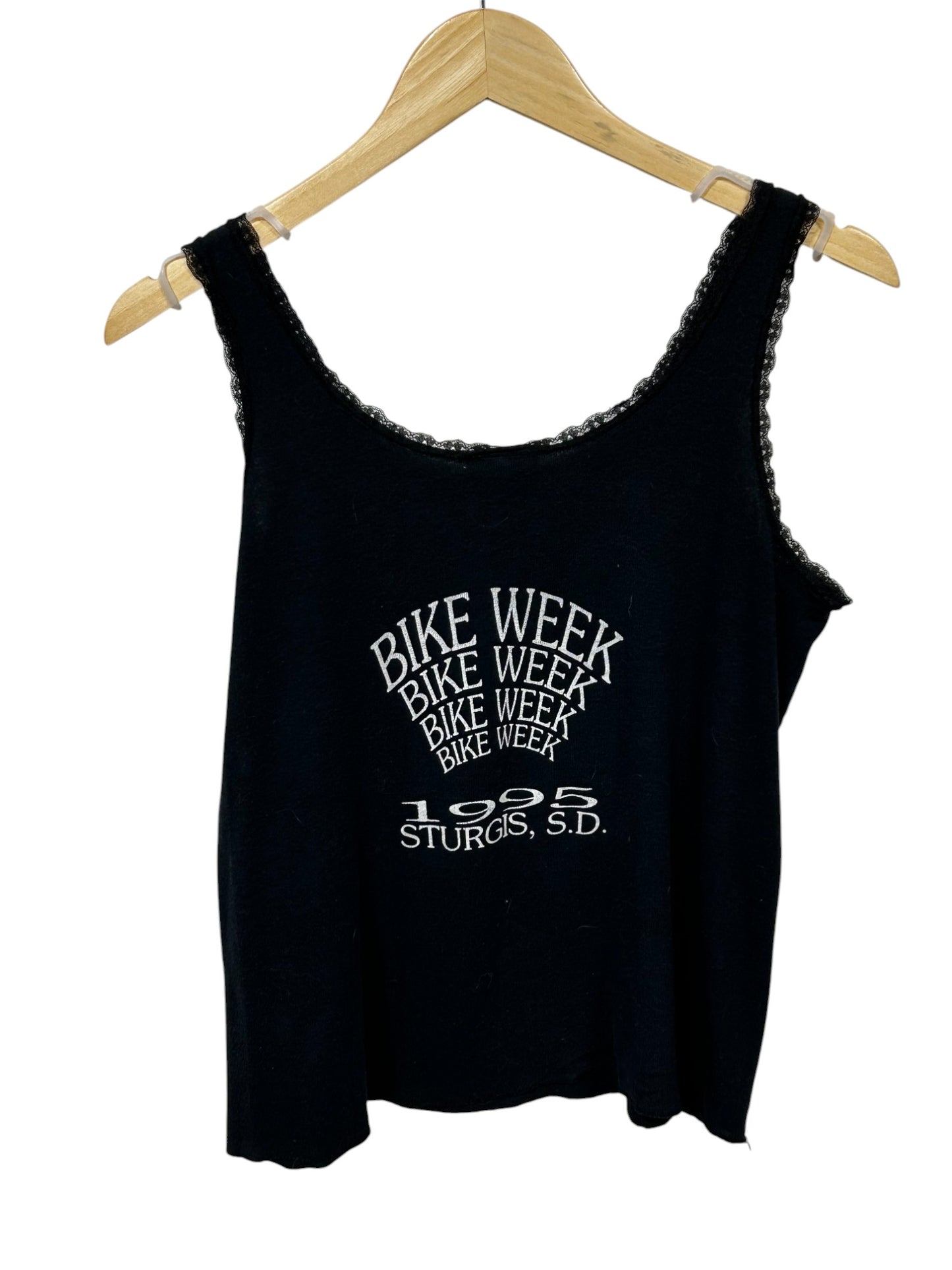 Vintage 1995 Harley 3D Emblem Wild Breed Lace Tank Top Shirt Size Large