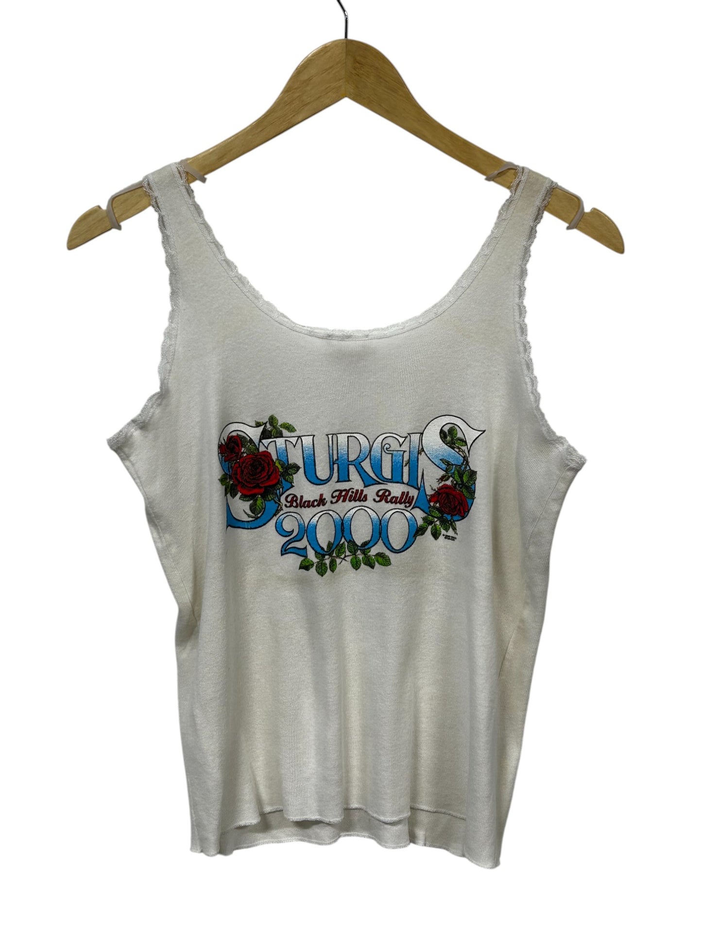 Vintage Harley Davidson Sturgis Black Hills Lace Tank Top Size XL
