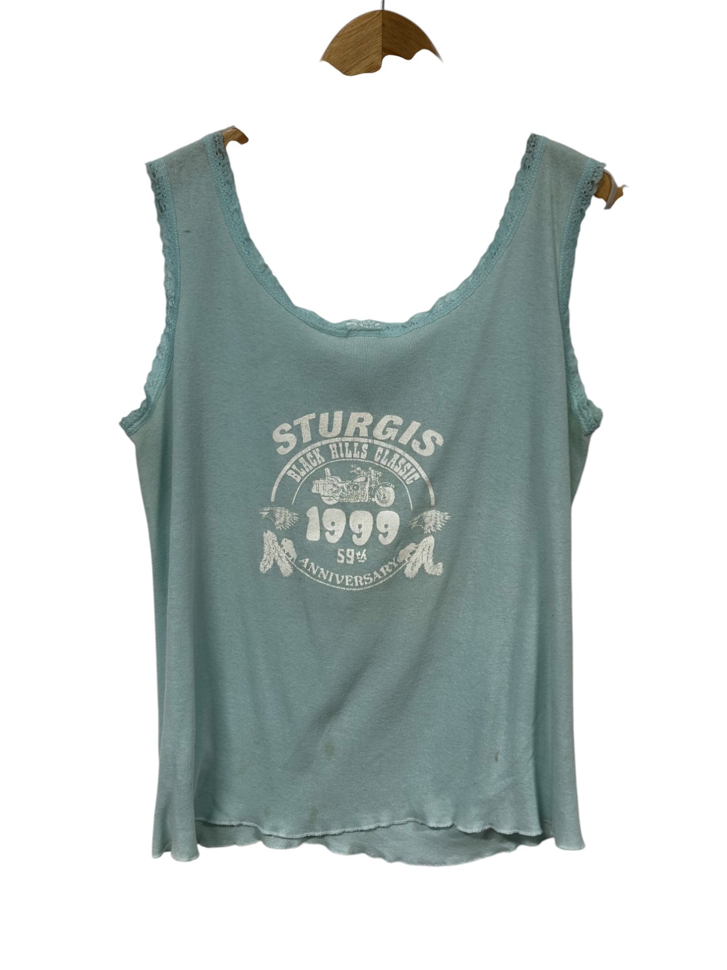 Vintage 1999 Sturgis Harley Davidson Lace Tank Top Size Large