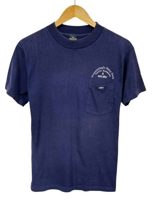 Vintage 1981 Something's Fishy Malibu Pocket Tee Size Medium