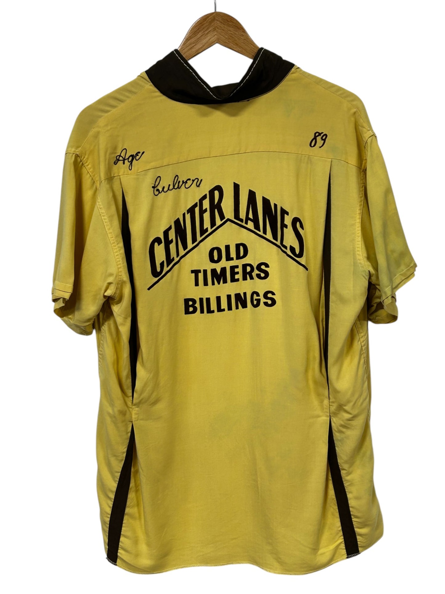 Vintage 1989 Center Lanes Billings Montana Bowling Shirt Size Large