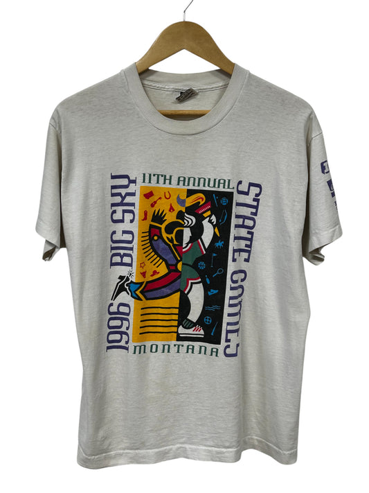 Vintage 1996 Montana Big Sky State Games Graphic Tee Size Large
