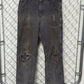 Carhartt Faded Distressed Grey Carpenter Pants Size 32x31