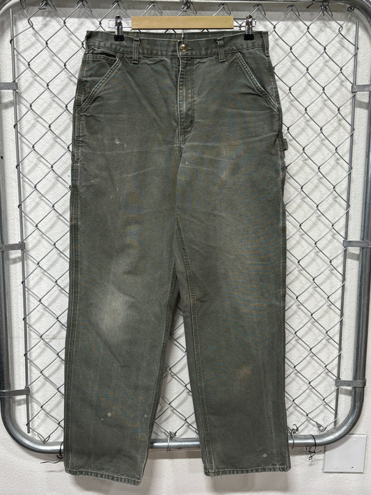 Carhartt Olive Green Carpenter Pants Size 32x32