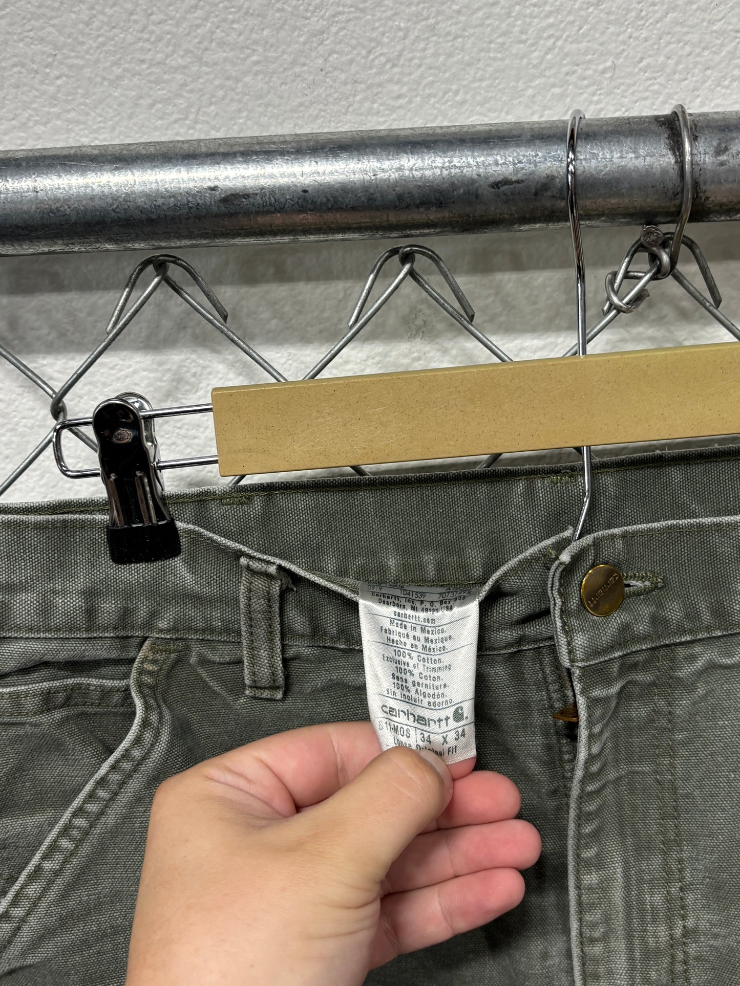 Carhartt Olive Green Carpenter Pants Size 32x32