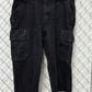 Y2K Black Denim Cutoff Cargo Shorts Size 38