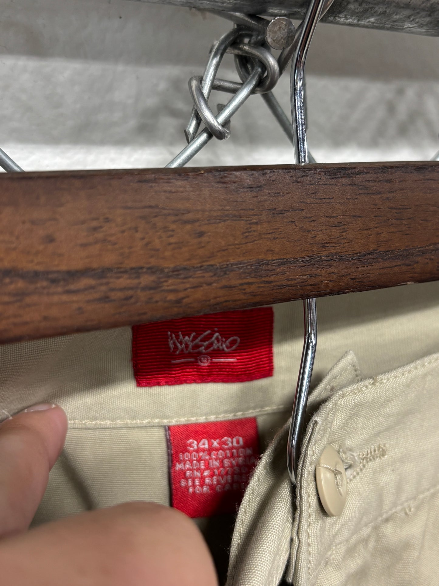 Y2K Mossimo Khaki Tan Baggy Skate Pants Size 33x30