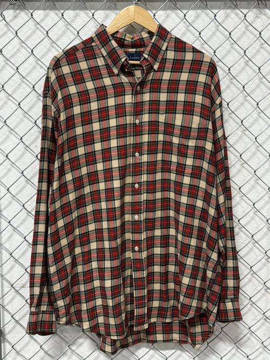 Vintage Polo Ralph Lauren Blake Checkered Flannel Button Up Shirt Size XL