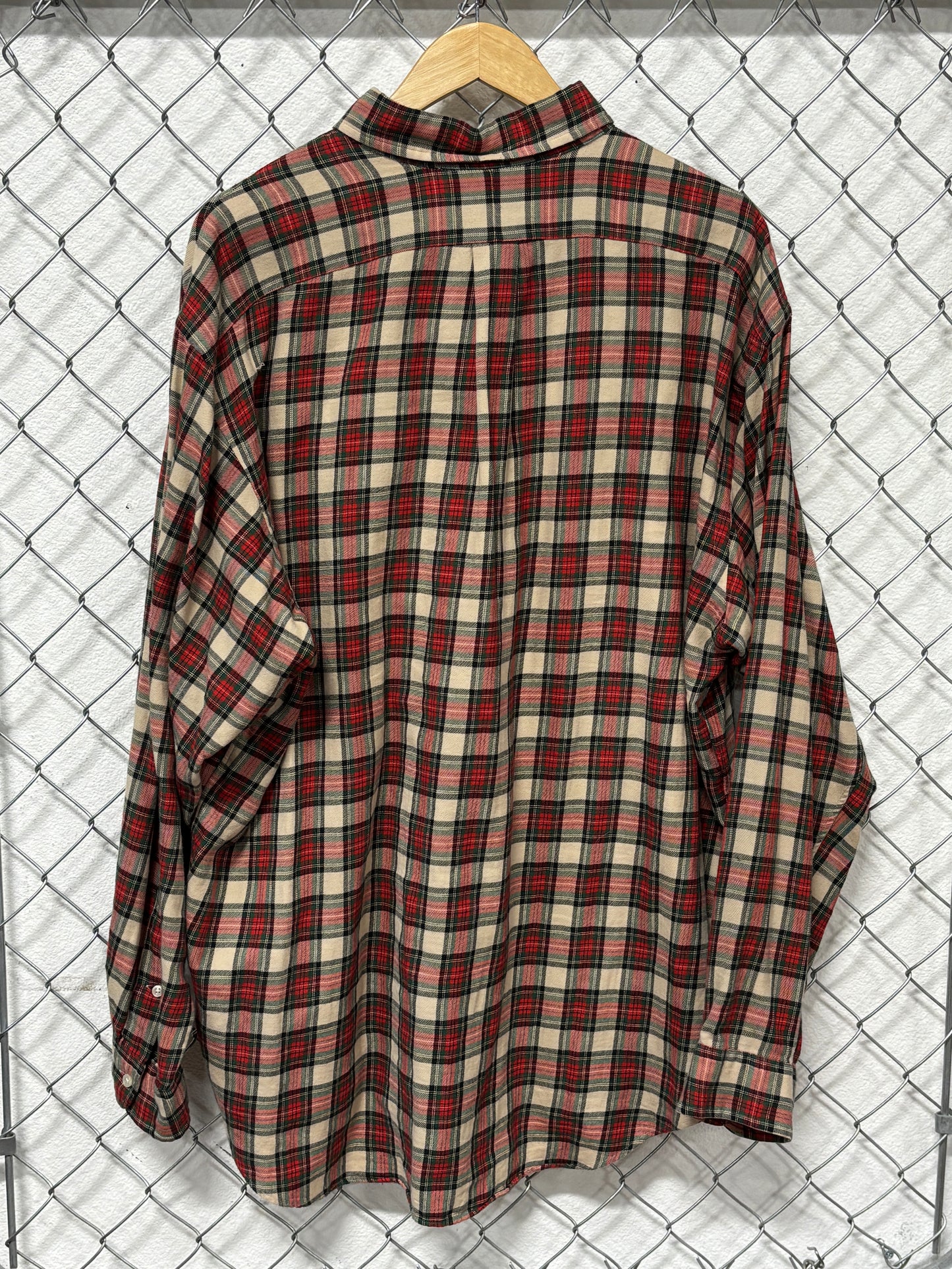 Vintage Polo Ralph Lauren Blake Checkered Flannel Button Up Shirt Size XL