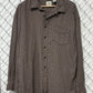 Y2K Gap Brown Plaid Button Up Flannel Shirt Size XL