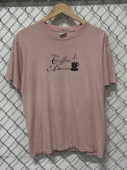 Vintage Kym's Coffee Shop Graphic Tee Pink Size Medium