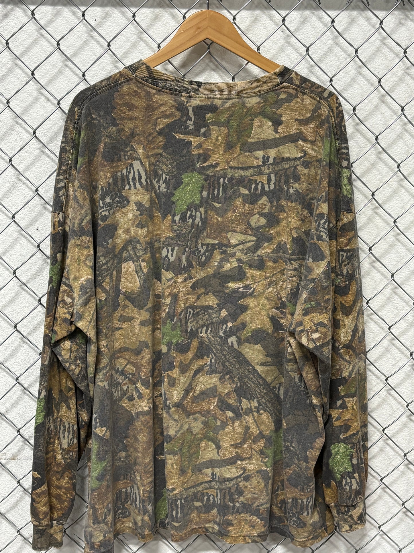 Y2K Jerzees Outdoor Woodland Hunting Camo Long Sleeve Shirt Size 3XL