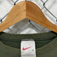 Vintage 90's Nike Faded Olive Green Small Swoosh Sweater Size Medium
