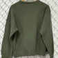 Vintage 90's Nike Faded Olive Green Small Swoosh Sweater Size Medium
