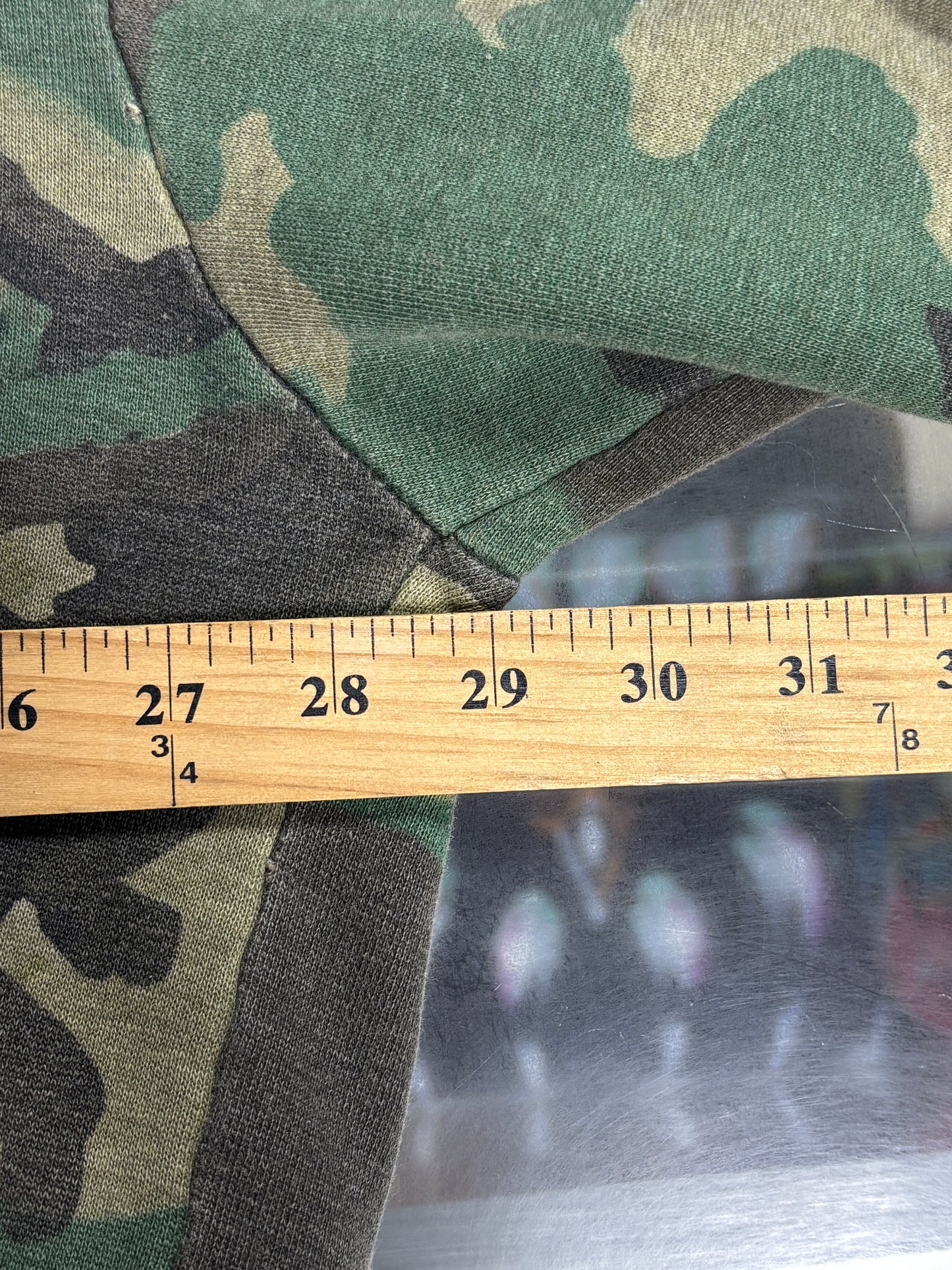 Vintage Hand Made Military Camo Pullover Hoodie Size XXL