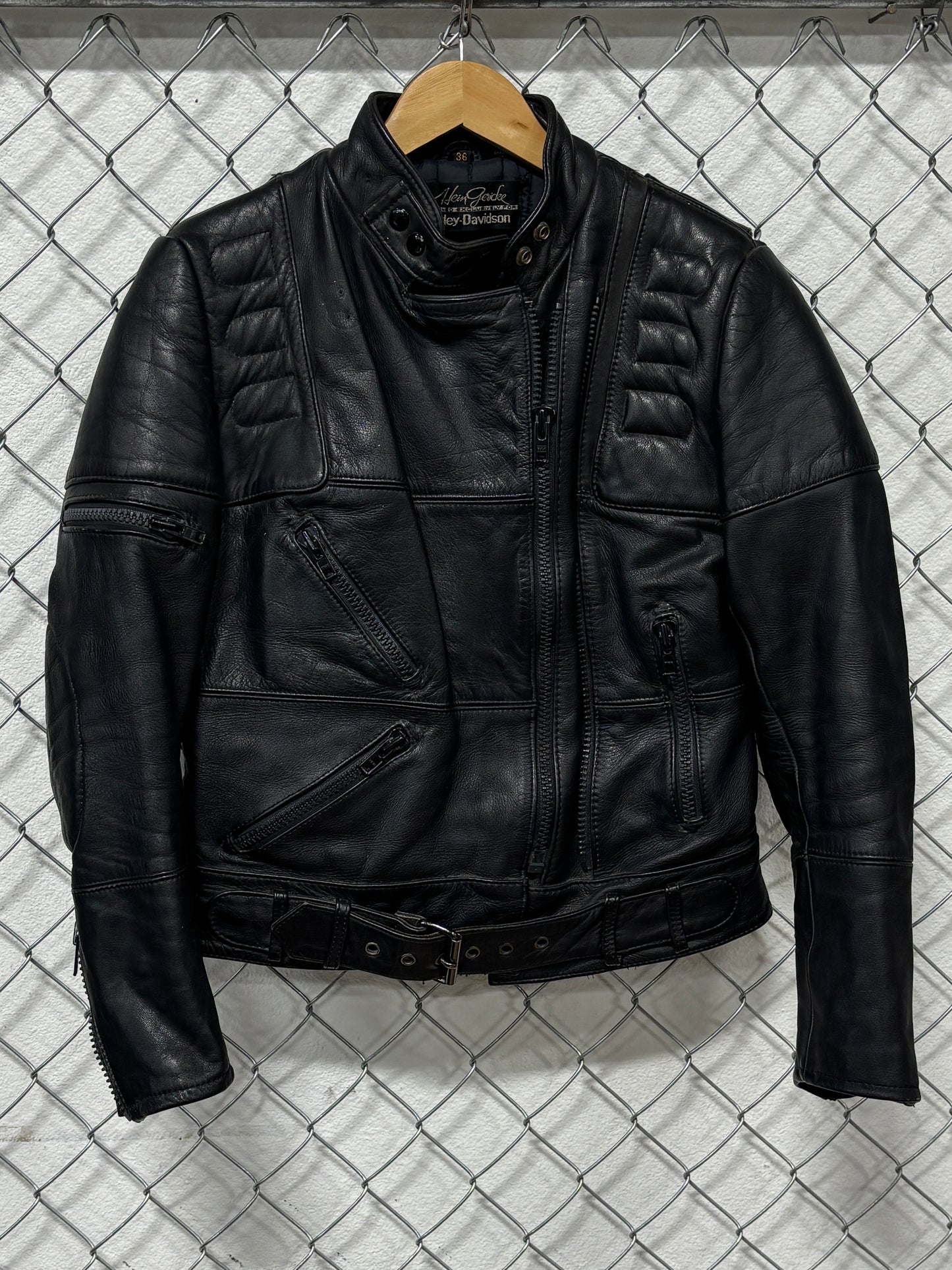 Harley Davidson Leather Hein Gericke Motorcycle Jacket Size 36