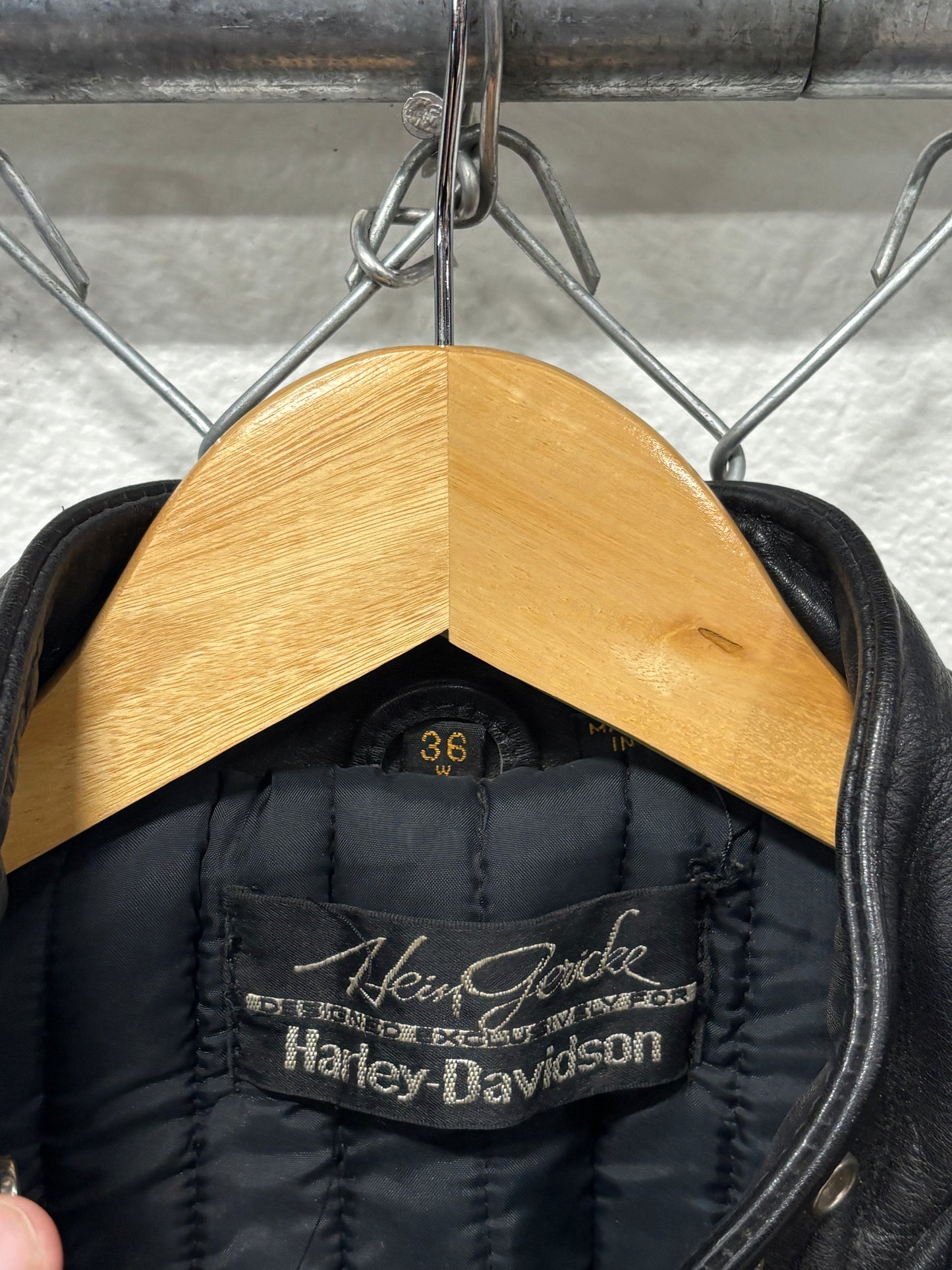 Harley Davidson Leather Hein Gericke Motorcycle Jacket Size 36