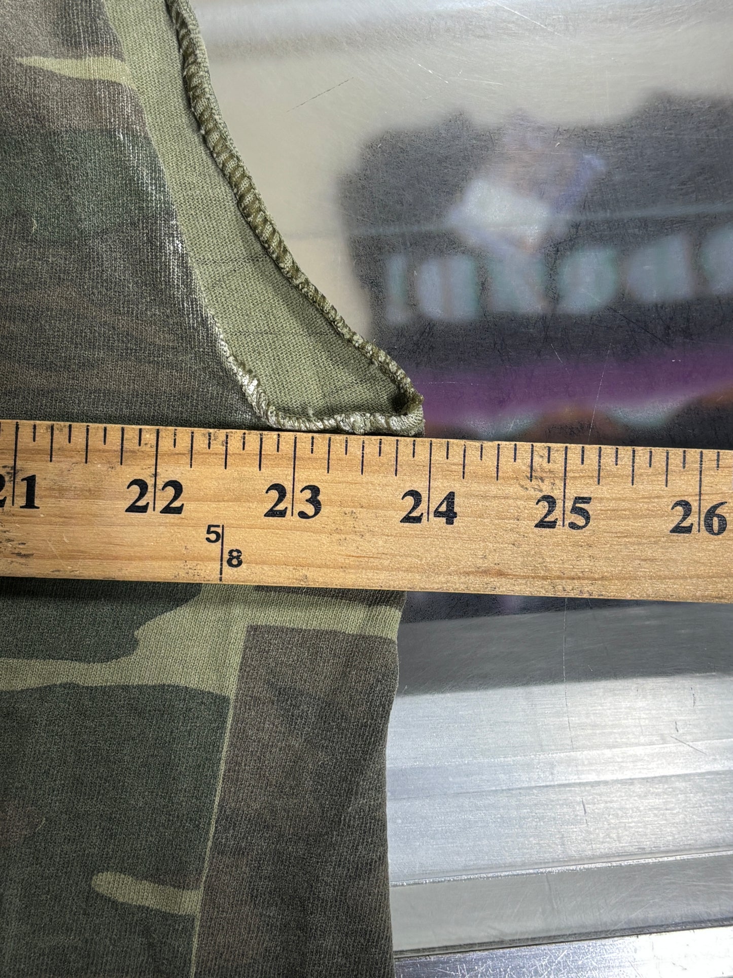 Y2K Camo Little Joe's Bar and Grill Cutoff Shirt Size XL
