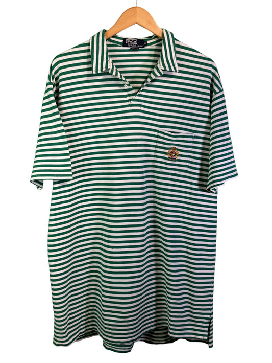 Vintage Polo Ralph Lauren Striped Cookie Polo Made in USA Size XL