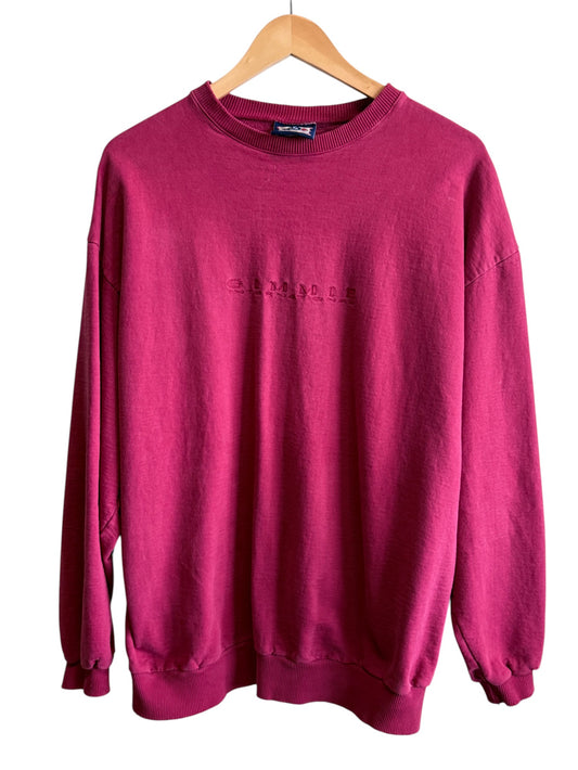 Vintage 90's Gimmie International Tonal Red Crewneck Sweater Size Medium