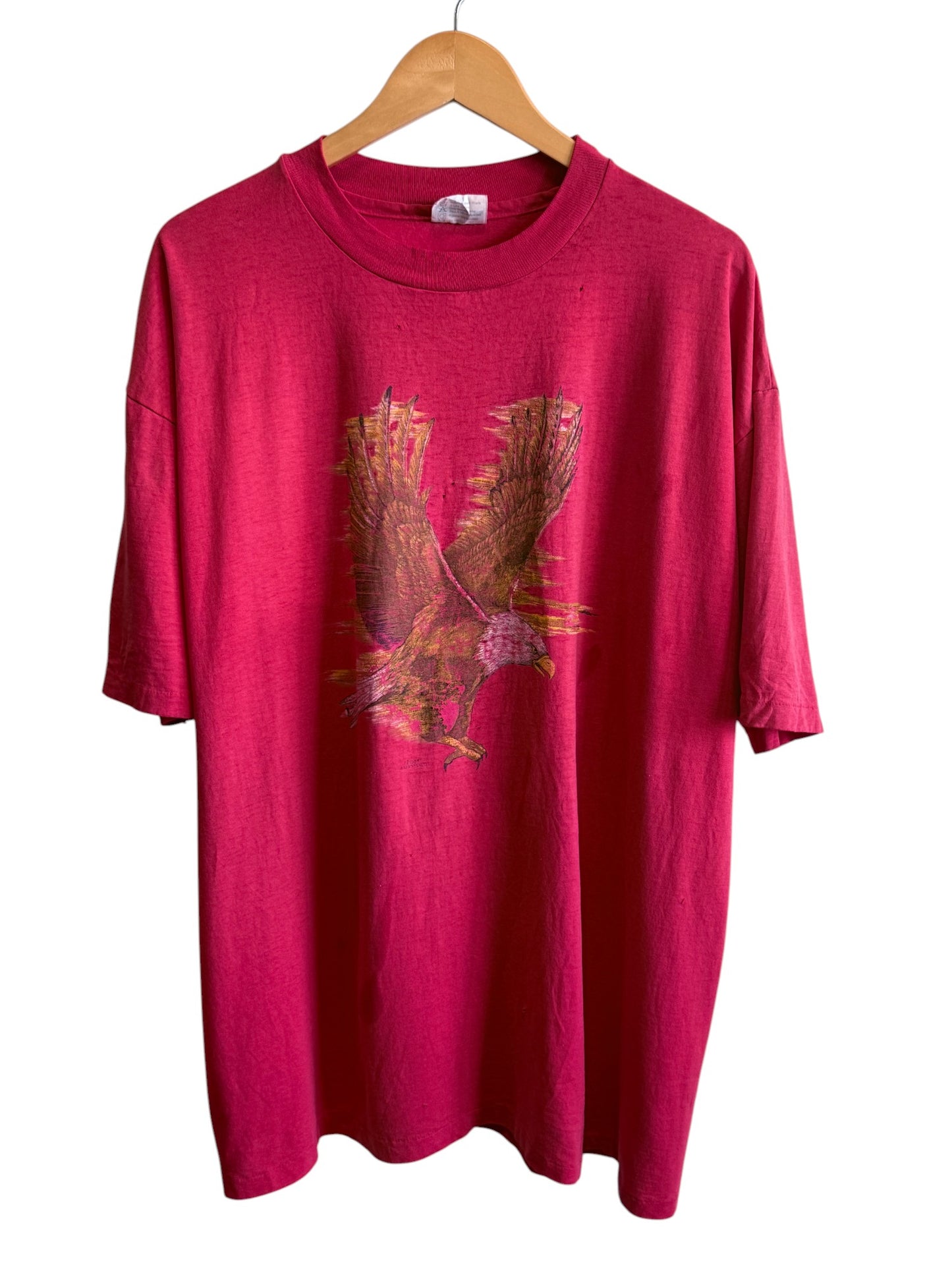 Vintage 80's Bald Eagle Nature Faded Graphic Tee Size XXL
