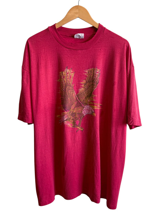 Vintage 80's Bald Eagle Nature Faded Graphic Tee Size XXL