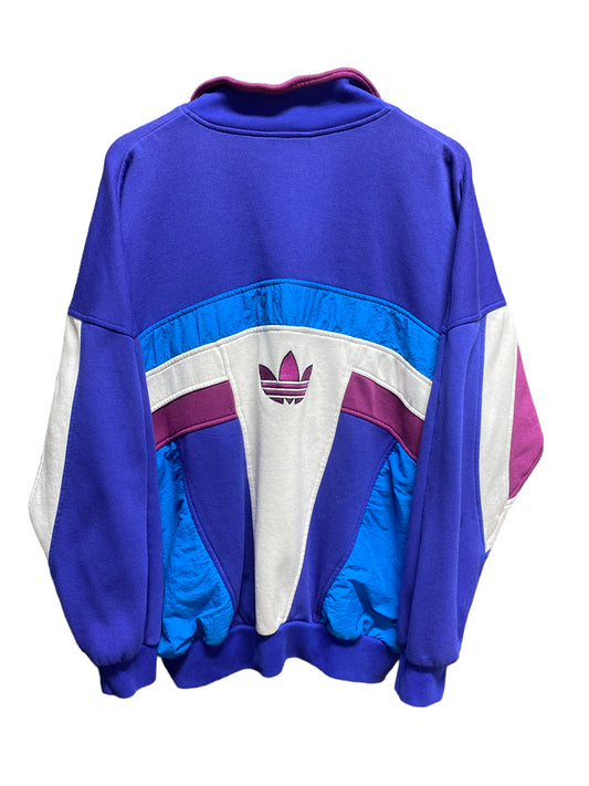 Vintage 90's Adidas Team Quarterzip Sweater Size Large