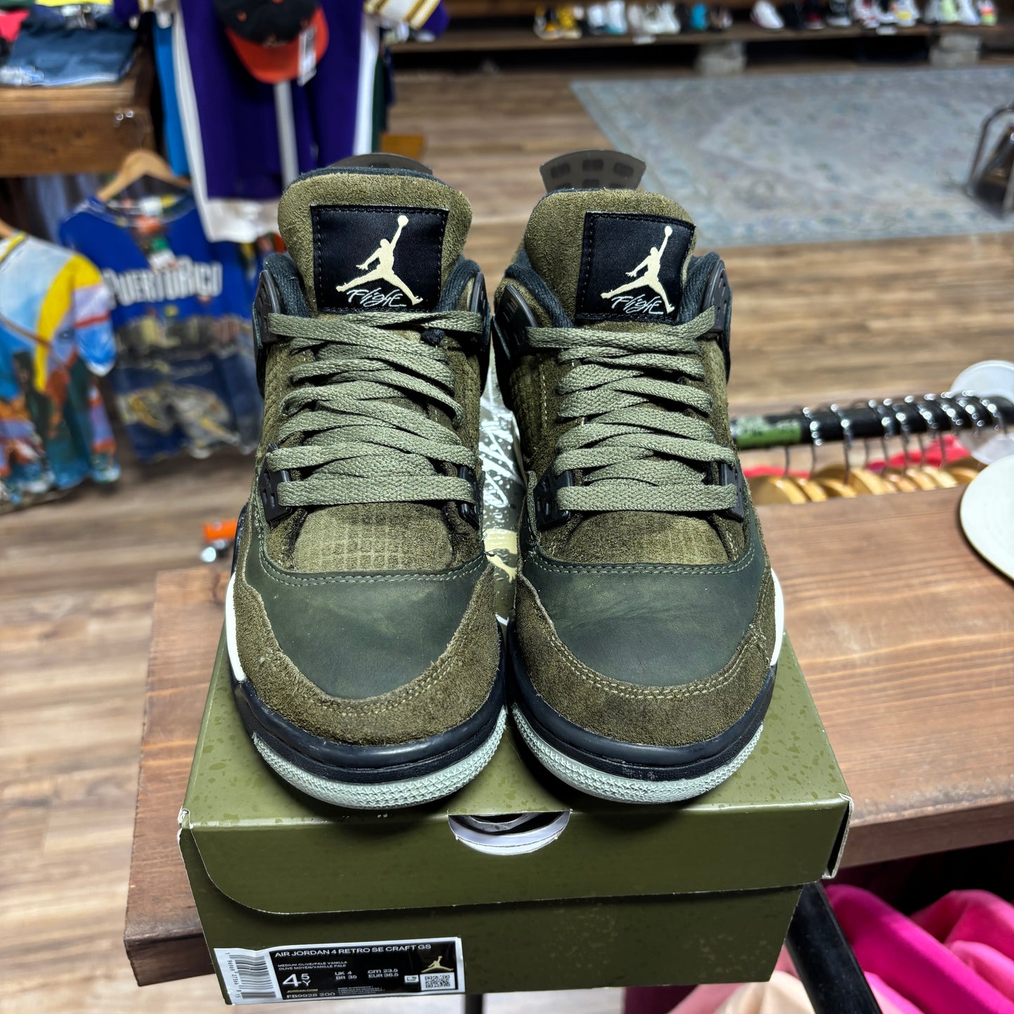 Jordan 4 'Craft Olive' Size 4.5Y