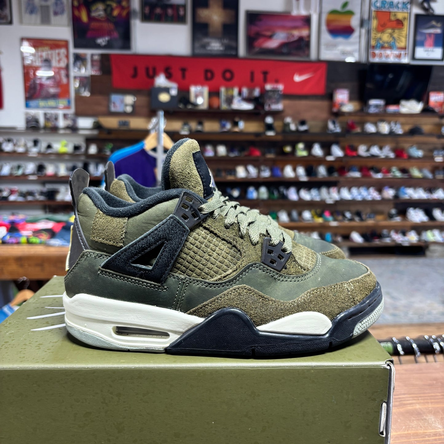 Jordan 4 'Craft Olive' Size 4.5Y