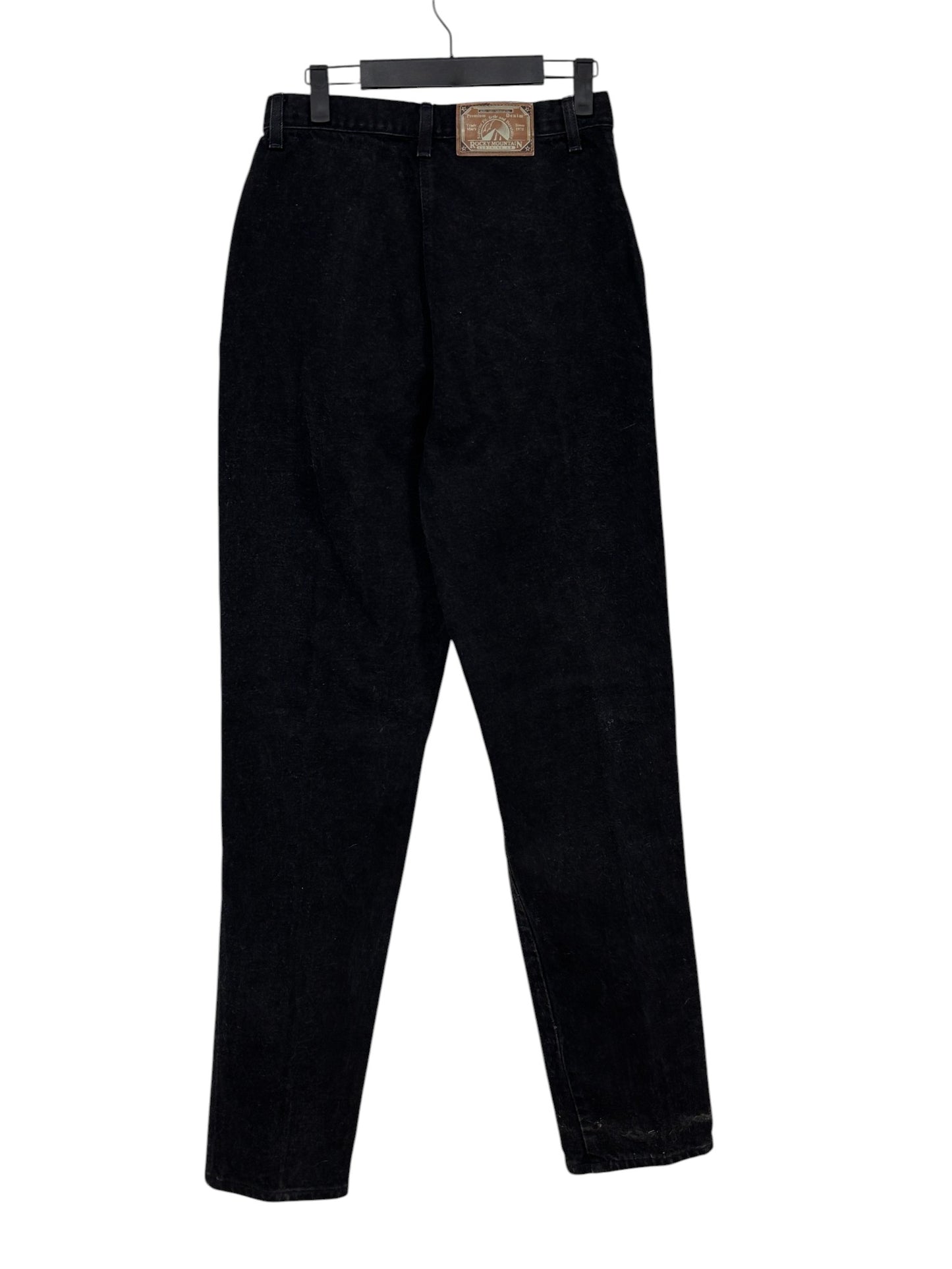 Vintage Rocky Mountain Women's High Waisted Black Denim Jeans Size 28x36