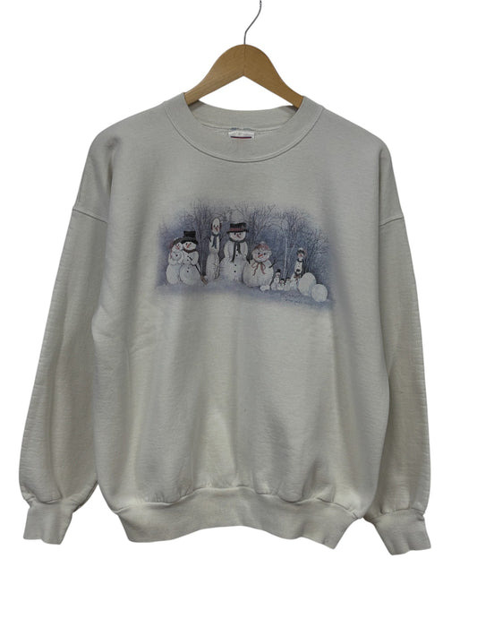 Vintage 90's Snowman Christmas Graphic Sweater Size Large