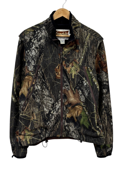 Vintage Hunting Woodland Camo Full Zip Jacket Size Large