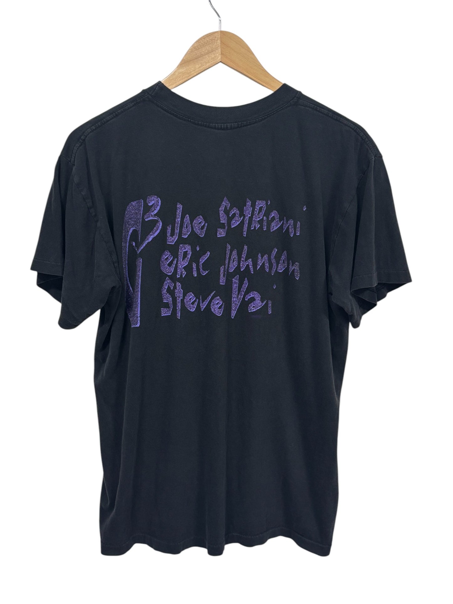Vintage 90's G3 Band Joe Satriani Eric Johnson Steve Vai Tee Size Medium