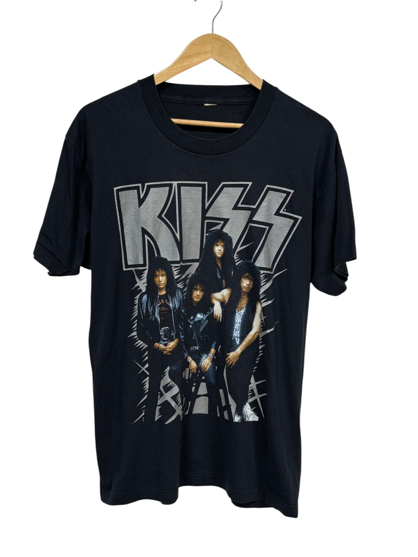 Vintage 1990 KISS Hot in the Shade Band Graphic Tee Size Large