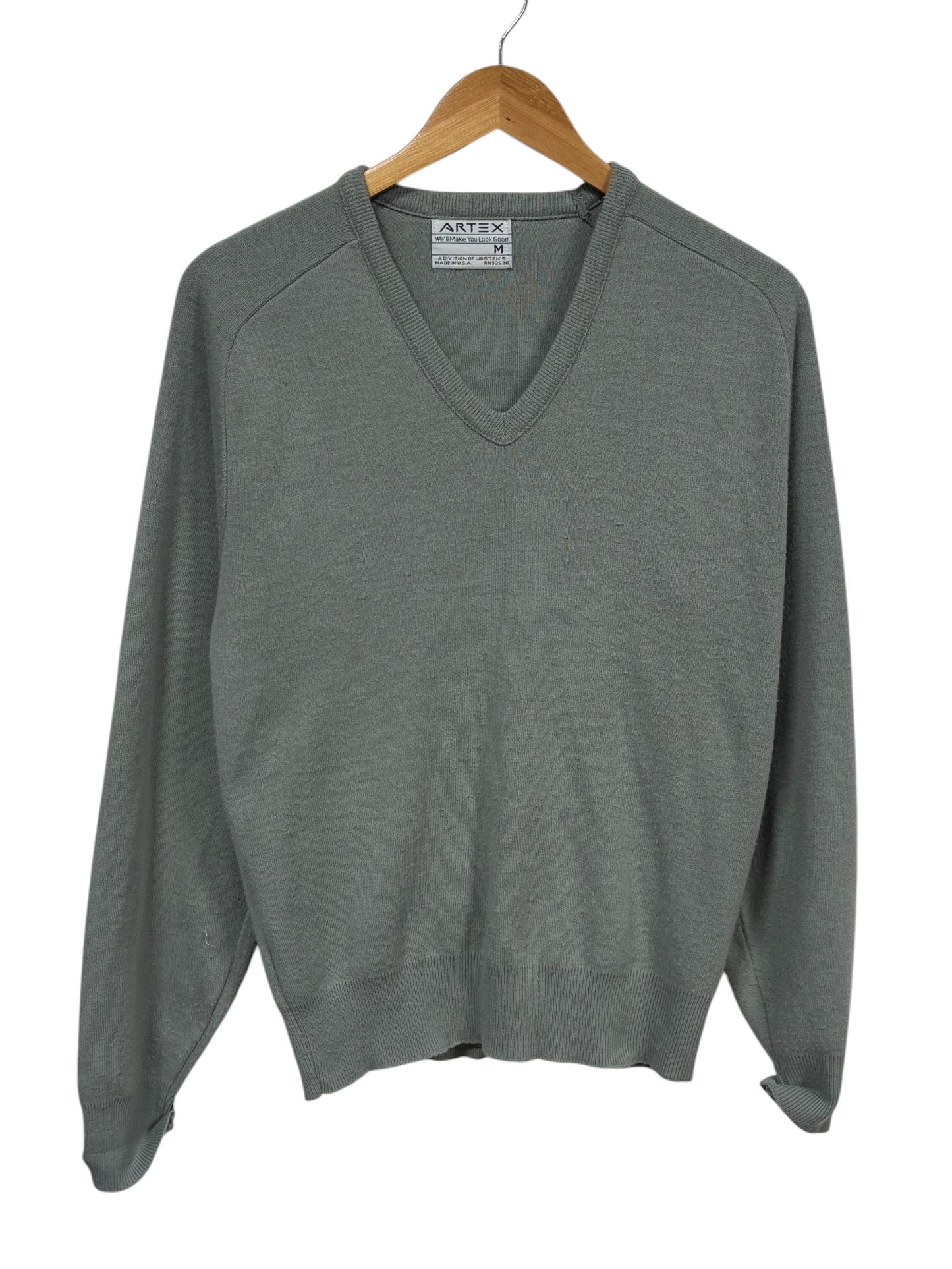 Vintage 90's Artex V Neck Sweater Size Medium